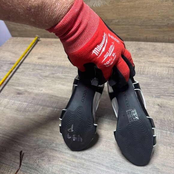 Ecco Black Leather Open Toe Heeled Slingback Sandals Women's Size EU 39 - Picture 4 of 6